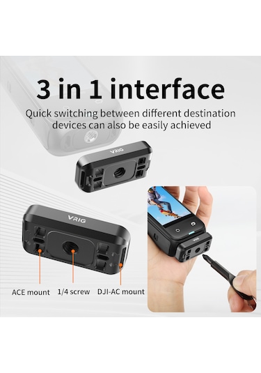 Springsun Vrıg Ac19 3'ü 1 Arada Manyetik Hızlı Çıkarma Adaptörü Tabanı Kamera Tripod Montajı Hızlı Çıkarma Montajı Insta360 X4 İçin Yedek