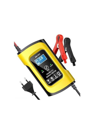 Pazly 12v 8a Akıllı Şarj Cihazı - Lcd Ekranlı, Otomatik Sıcaklık Kontrollü, Araç/motosiklet Aküsü Şarj