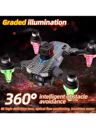 C19s Drone 360 Derece Engel Kaçınma Karbon Fiber Drone Wifili 108