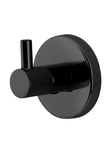 Çelik Banyo Paslanmaz Pirinç Flora Tekli Askılık Mat Siyah