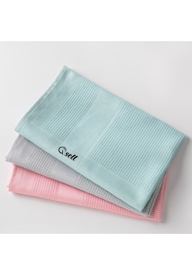 Qsell Mikrofiber Kurulama ve Temizlik Bezi 3'lü Set 40x50 CM.