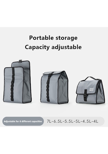 Rockbros W010 Brompton Bisiklet Ön Çantası Için Alüminyum Film Astarlı Gıda Saklama Çantası - Koyu Yeşil