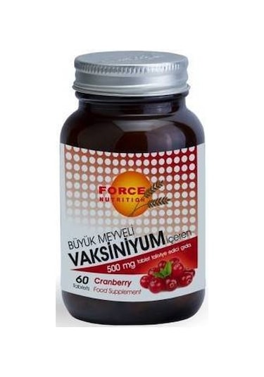 Force Nutrition Büyük Meyveli Vaksiniyum Cranberry 500 Mg