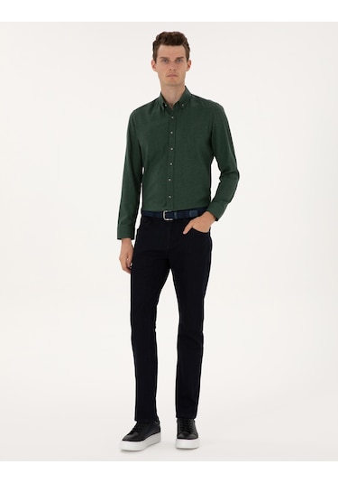 Pierre Cardin Erkek Yeşil Gömlek Desenli 50316751-vr054 Yeşil