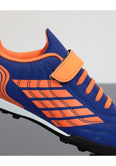 Kidessa 1746-1350 Bantlı Çocuk Halı Saha Futbol Ayakkabısı Sax Mavi Çok Renkli