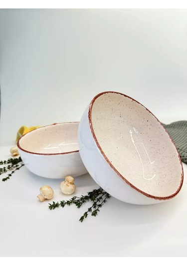 Milla Sweethome Seramik Servis Salata Kasesi 2'li Set 214704378 Beyaz