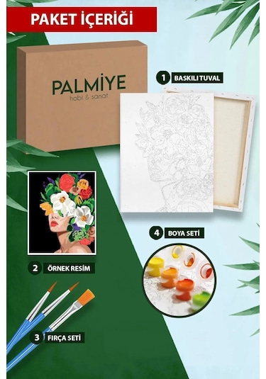 Sayılarla Boyama Tuval Seti 40x50 Cm - İlkbahar