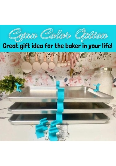 Tepsi İstifleyiciler İstifleme Tutucu Raf Mutfak Eşyaları Tepsi İstifleyici Mavi