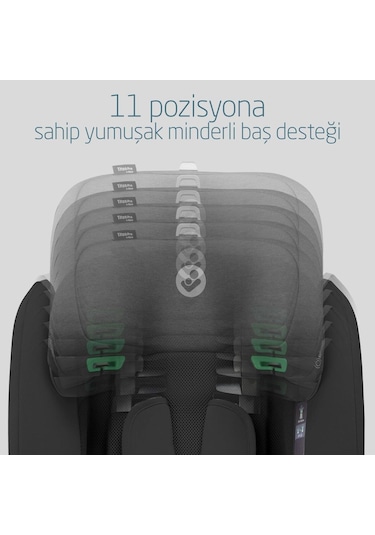 MaxiCosi Titan Pro ISize Adac'lı 936 Kg Çocuk Oto Koltuğu Authentic Black