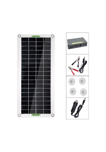 Aubyhe 30w Esnek Solar Paneli Seti - Güç Regülatörü, Süspansiyon Çantaları Ve Araç Şarj Aleti İçeren Dış Mekan Acil Kiti