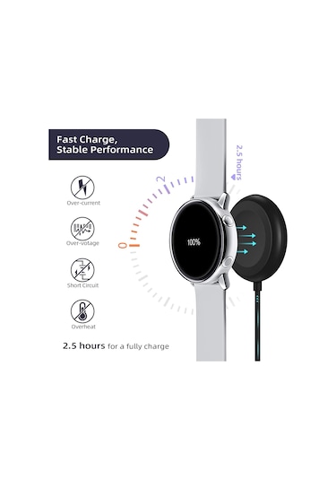 Maiyame Samsung Uyumlu Saat Şarj Cihazı Watch4/watch3active/active2 Saat Kablosuz Şarj Siyah İçin Uygundu