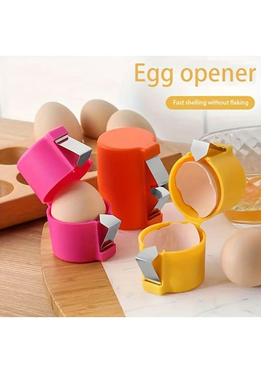 Qerhome Pratik Yumurta Kabuğu Kırıcı, Haşlanmış Yumurta Kabuğu Kırıcı, Yumurta Sarısı Ayırma Aparatı Renkli
