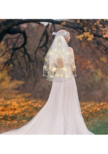 Tokalı Duvak İncili Ledli 70 Cm