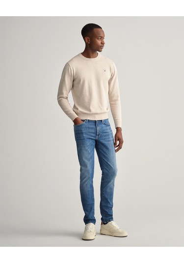 Gant Erkek Mavi Extra Slim Fit Jean Pantolon Düz 1000178 Mavi