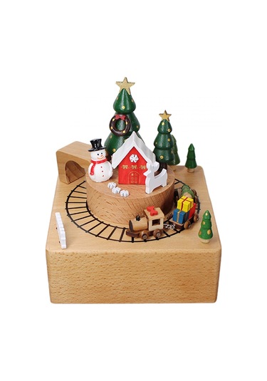 Suntek Çocuklar Için Döner Trenli Noel Treni Müzik Kutusu