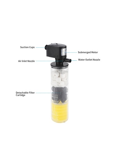 Yifomall 25w Hx-1380f Akvaryum Su Pompası - Filtreleme + Su Döngüsü + Oksijenleme, Abs Malzeme, 220-240v Avrupa Şarjı