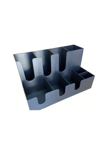 Honeybeeshop Siyah 9 Bölmeli Plastik Bardaklık Dayanıklı Bar Aksesuarları Seti Siyah