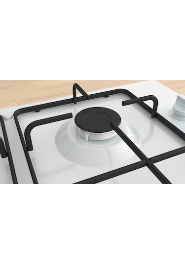 Bosch PBP6C2K80O 60 CM Gazlı Ocak Beyaz
