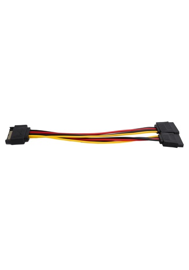 Mufunye Sata Cihazları İçin 4pin'den 15pin'e Güç Adaptör Kablosu - Ssd, Hdd Ve Optik Sürücüler İçin 5v/2a & 12v/2a Destekli Genişletme Kablosu