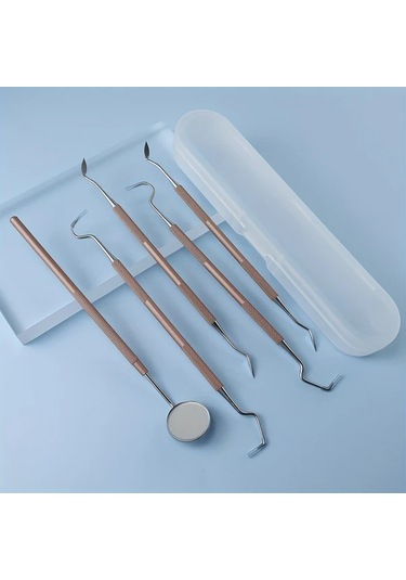 Willowhaven Şampanya 3lü Diş Temizleme Seti - Diş Arası Fırçası Dil Temizleyici Ve Masaj Aleti