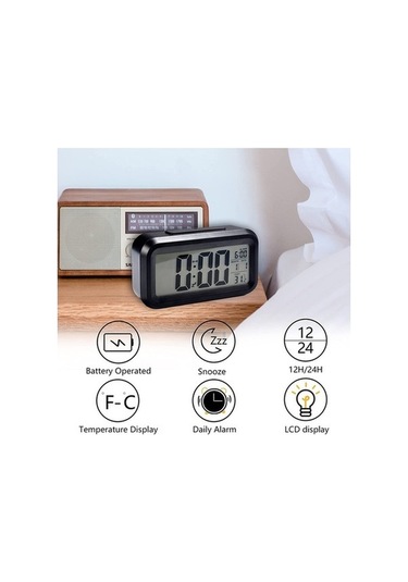 Trendooze Saati Saat, Saat Özel Model Led Ekranlı Dijital Çalar Büyük Başucu Anasayfa 12/24 Kl