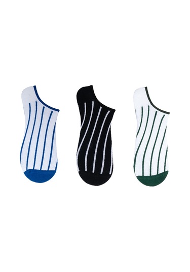 The Socks Company 3 Çift Özel Kutulu Erkek Görünmez Çorap 23SDCR150P Gri