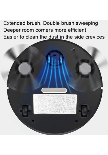 Dancemonkey Otomatik Akıllı Süpürme Robotu Şarj Edilebilir Ev 3'ü 1 Arada Zemin Temizleyici Beyaz, Yüksek Kapasiteli Beyaz