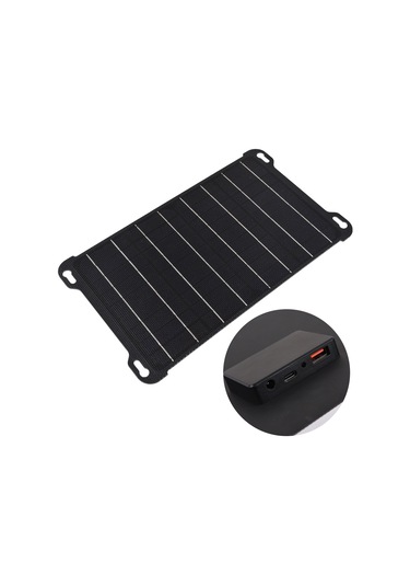 Hfambition 15w Monokristal Güneş Paneli Şarj Cihazı: Usb/dc Çıkışlı, 5v 2a, Telefon Ve Powerbank İçin Güneşten Şarj Edici Tahta