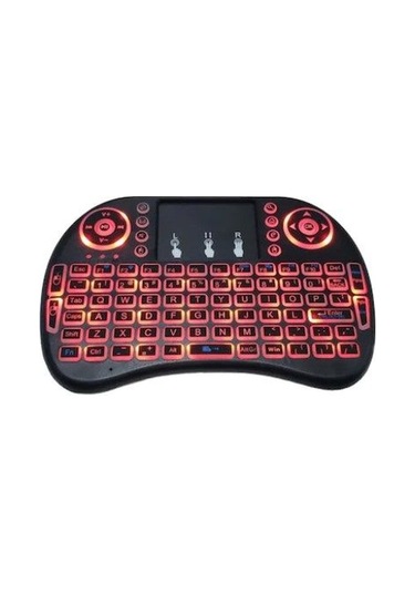 Smart TV - TV Box Kablosuz Dokunmatik Işıklı Q Klavye - Wireless