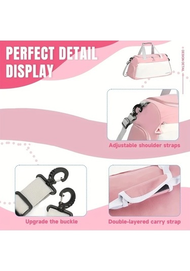 Sandwich Motion003 Kadın Spor Çantası Büyük Kapasiteli Ayakkabı Gözlü Taşınabilir Fitness Mavi Mavi