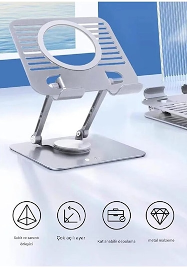 Metal Stand 360 Dönebilen Tablet Ve Laptop Standı / 4-12.9 İnch