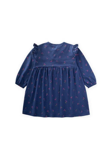 Desenli Mevsimlik Elbise 1-7 Yaş Kiraz Desen Kiraz Desen