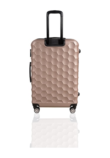 Polo&Sky Petek Model Gold Renk Büyük Boy Valiz Bavul Altın