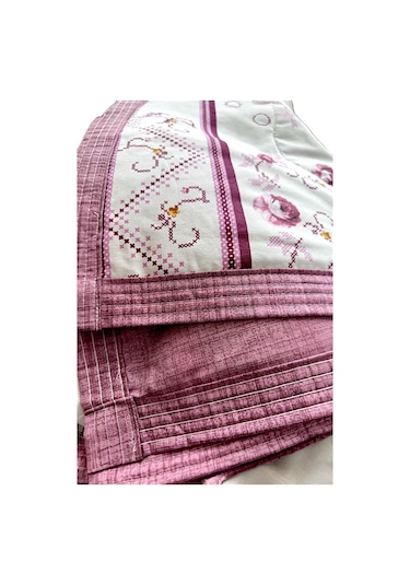 Alla Turca Tek Kişilik Yazlık Uyku Seti Düz Çarşaflı Nova Gül Kurusu Gülkurusu