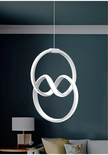 Modern Beyaz Kaplama Sarkıt Led Avize Oturma Odası Çocuk Odası Koridor Beyaz Işık Beyaz