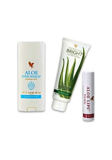 Forever Aloe Ever Stick Deodorant 92 G + Aloe Lips + Bright Diş Macunu