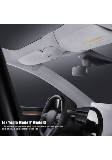 Tesla Model Y İçin Araba Sıradan Sürüm Güneş Gözlüğü Saklama Kutusu