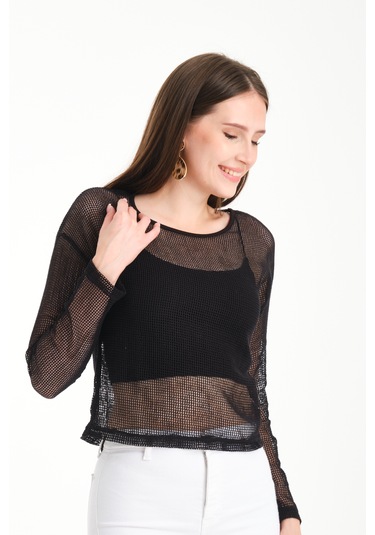 By Papi Kare File Bluz Siyah