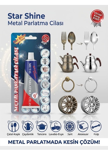Metal Parlatma Cilası Jant, Çelik, Tencere Ve Tava Vb. Parlatıcı Temizleyici