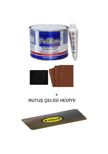 Polikor Polyester Çelik Macun 2700 gr Set