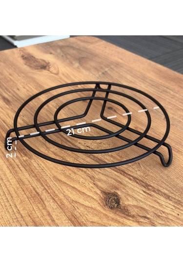 Morponi Yuvarlak Minimalist Isı Geçirmez Nihale - Mutfak Ve Masa Servis Altlığı Siyah