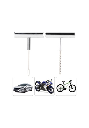 Tenfowee Oto-motosiklet-velosiped Vakum Lastik Tamir Aleti Seti 2 Parça - Krom Vanadyum Çelik, Pas Koruma, Kolay Kullanım