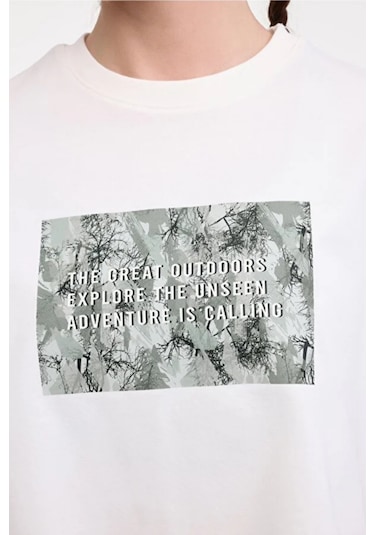 Lumberjack Wl Rena 11outss25105 5fx Ekru Kadın Kısa Kol Tişört 101941219 Ekru