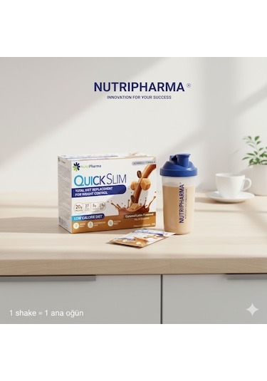 Whey Proteinli Öğün Yerine Geçen Diyet Shake Karamel Latte 30 Saşe + Shaker