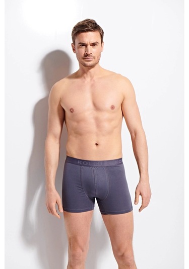 Kolcu Erkek Likralı Boxer K1340 - Füme Füme