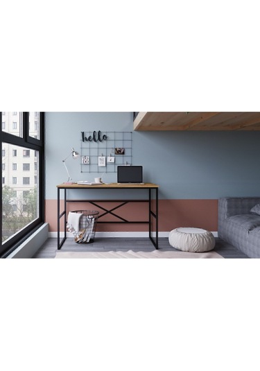 Atlantis 120cm Metal Çalışma Masası Atl21-a Çam Atlantik Çam
