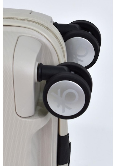 Benetton Büyük Boy %100 Polipropilen Valiz Bej Bnt1000