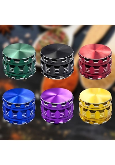 Elmpaly 63mm 4 Katmanlı Altın Renk Alüminyum Grinder - Manuel Kullanım Dayanıklı Taşınabilir