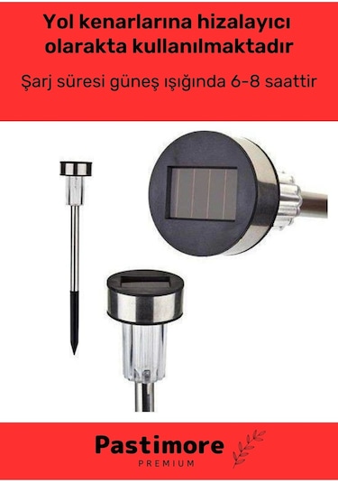 Kablosuz Su Geçirmez Dayanıklı Solar Güneş Enerjili Bahçe Lambası Plastik Saplama 30cm 10 Adet Set
