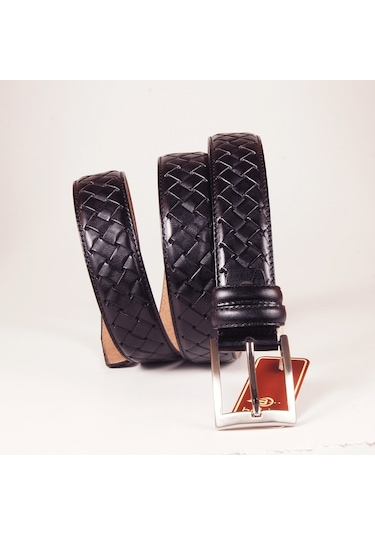 Beldekemer Sk35051001 Klasik Erkek Siyah Deri Kemer 3.5 Cm Eninde
